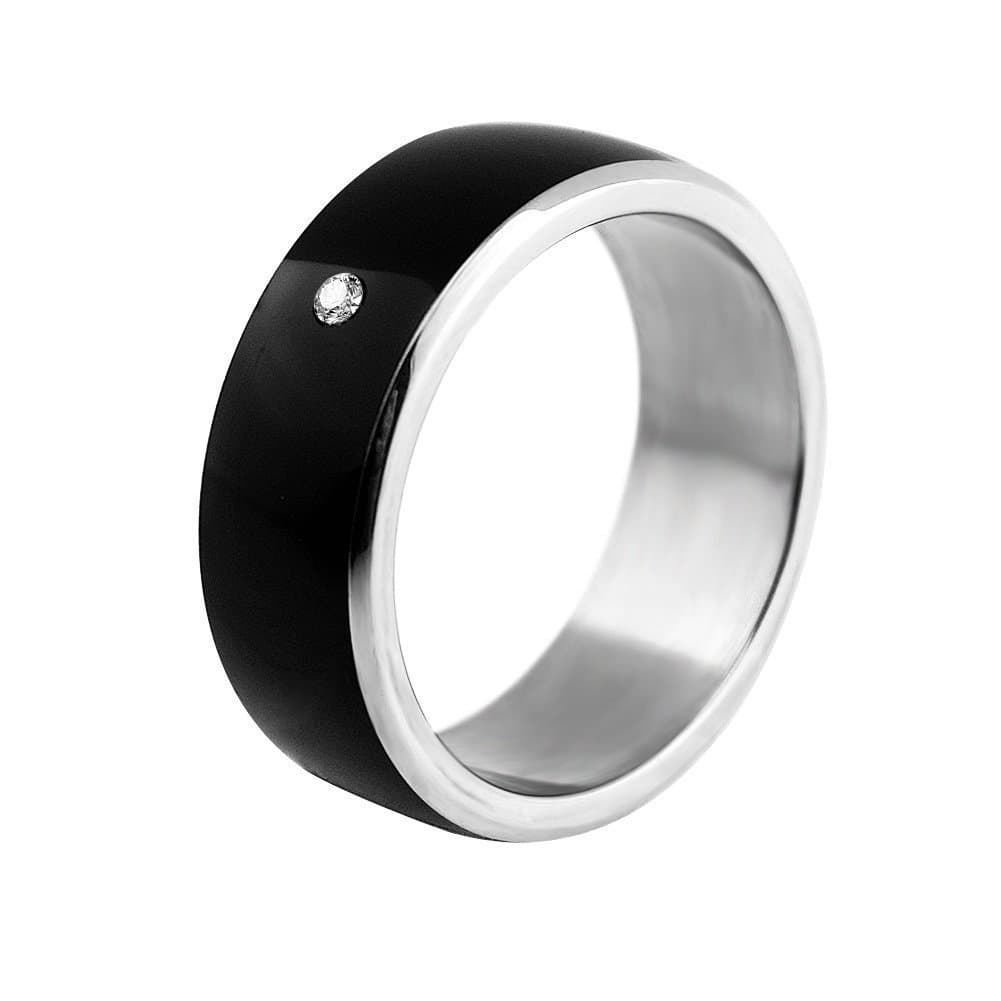 GunBox RFID Ring - Size 14 in Black Resin Plastic - Unisex Smart Ring for Firearm Access