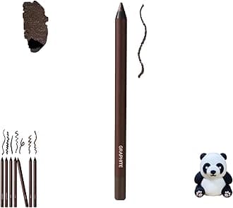 Systemous Eyeliner Pencil, 2-in-1 Eyeliner Eyebrow Pencil, 24 Hour Waterproof Double-Ended, Smooth and Easy to Color with Panda Sharpener (Graphite)