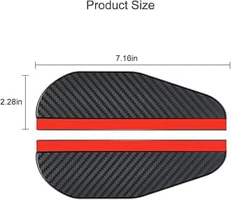 Car Rear View Mirror Rain Visor Guard, Auto Side Mirror Rain Eyebrow Cover,Mirror Visor Guard for Most Car, Truck and SUV,Carbon Fiber (2Pack)