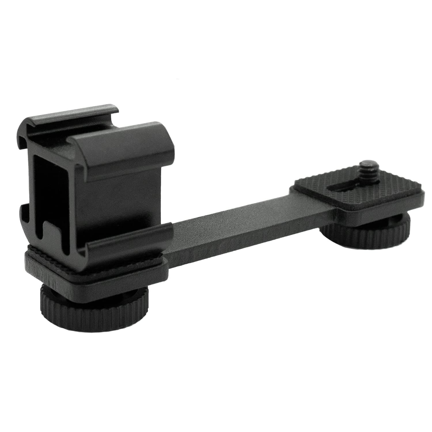 Phone Gimbal Triple Cold Shoe Mount Microphone Mount Extenstion Bar Smartphone Gimbal Extenstion Handle w 1/4 Adapter Compatible for DJI OM 4/OSMO 3/Zhiyun Smooth 4 5/Feiyu Gimbal Stabilizer