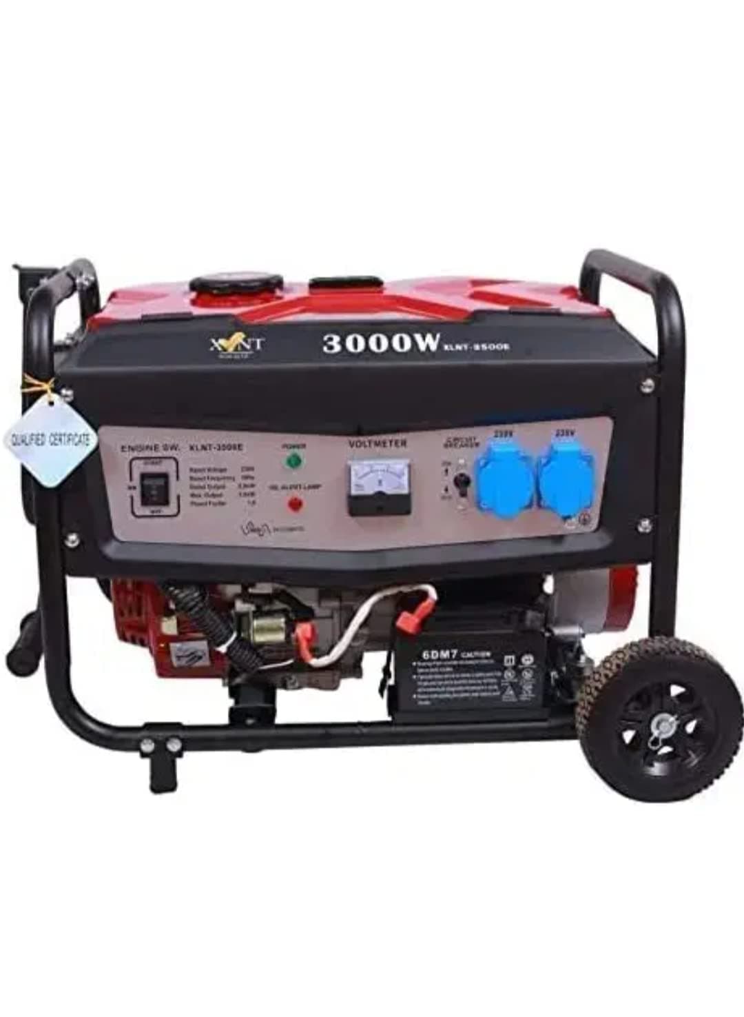 XLNT 3500E -3000W PORTABLE PETROL GENERATOR/SELF START MODEL(RED COLOUR)- (with 1 Year Manufacturer warranty on engine side)