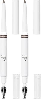 e.l.f. Instant Lift Waterproof Brow Pencil, Long-Lasting Eyebrow Pencil For Grooming & Shaping Brows, Vegan & Cruelty-Free, Deep Brown (Pack of 2)
