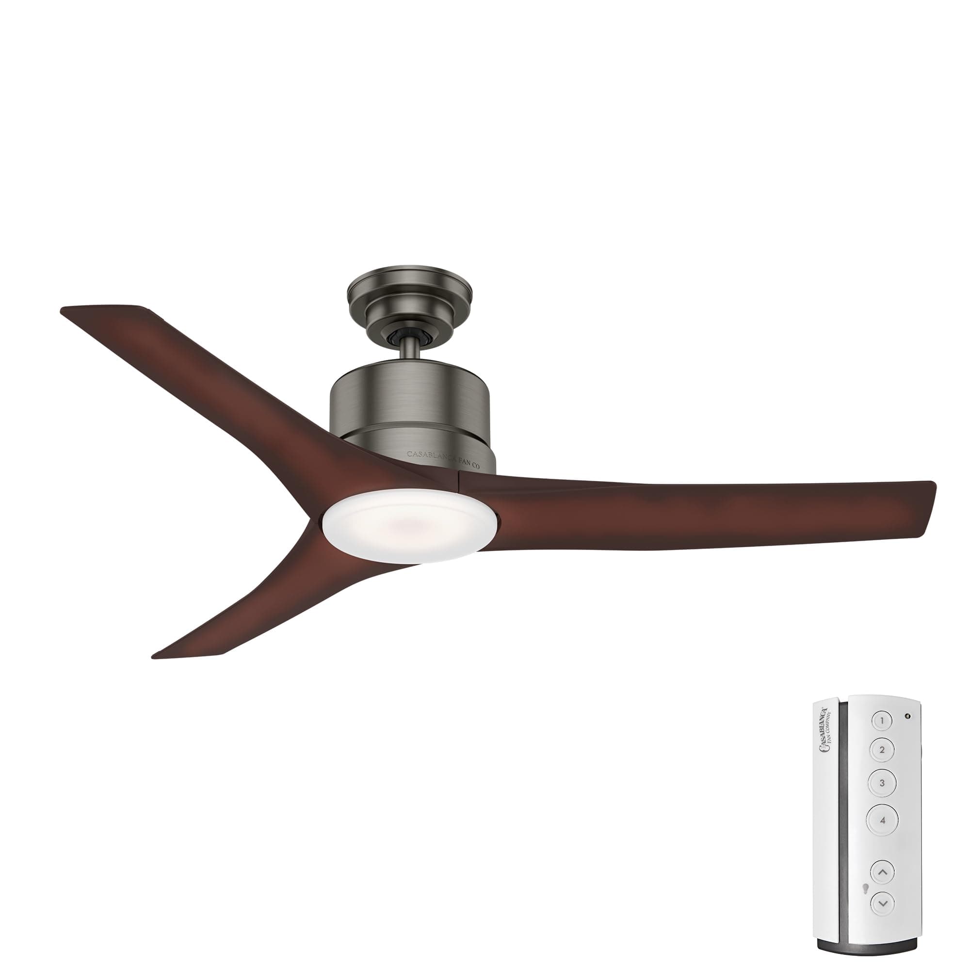Piston Indoor / Outdoor Ceiling Fan with LED Light and Remote Control