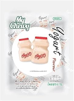 My Chewy Yogurt Soft Milk Candy (100 Counts, 12.69 Oz) Fruity Sweet Individually Wrapped Asian Snack Tangy Yogurt Flavour Treat for Kids and Adults
