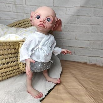 Anano Real Life Reborn Elf Doll 17 Inch Lifelike Fairy Baby Dolls That Look Real Elves Realistic Mini Silicone Elf Girl Soft Body Fantasy Art Rebirth Collectible Angel Baby Doll Toy