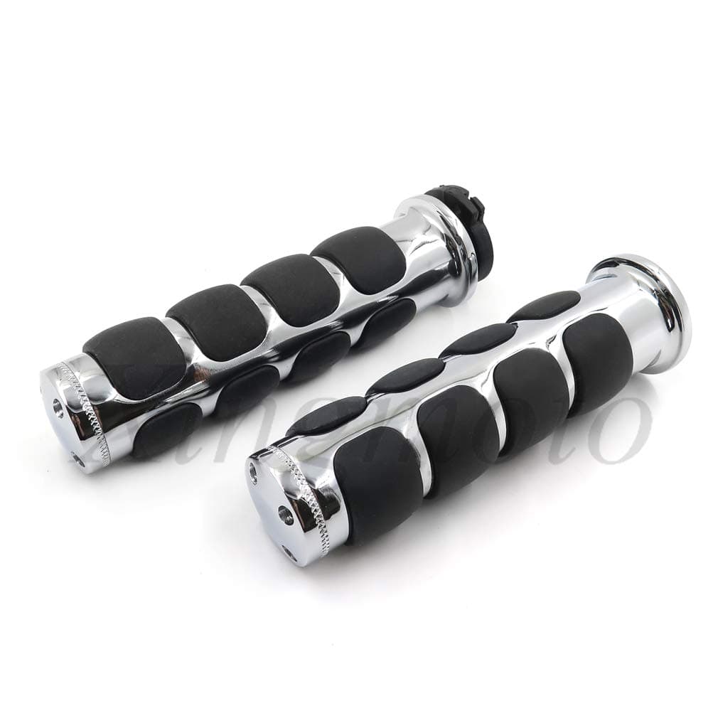 Custom 1" 25mm Chrome Handlebar Grips for Goldwing/for Harley Davidson FLSTSC Softail Springer Classic/Shadow 600
