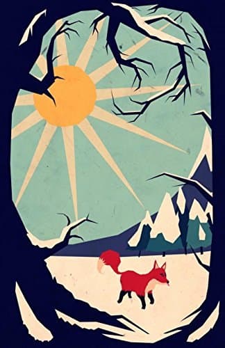 Fox roaming around II by yetiland // Unique, Original Wall Art // 16.5 x 23.4 inches / 42 x 59cm // Framed and Ready To Hang // Custom Printed On 240gsm Premium Art Paper and Framed By Hand In a Beautiful Black Wooden Frame // Best Art For Home or Office // 100% Money Back Guarantee