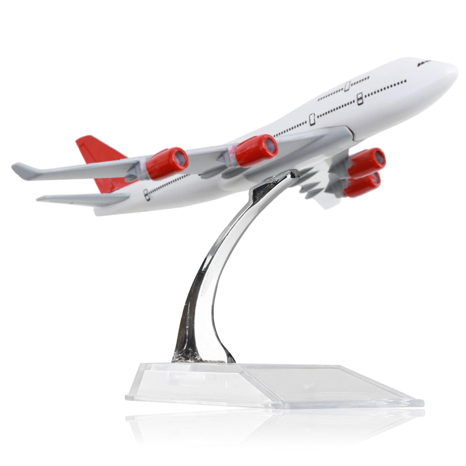 tinshow Airplane Model 747 Model Plane 1/400 Scale 16cm Diecast Planes Alloy Metal Plane Airplane Toys with Stand for Collection Display Aircraft Gift for Office Table Top Decoration