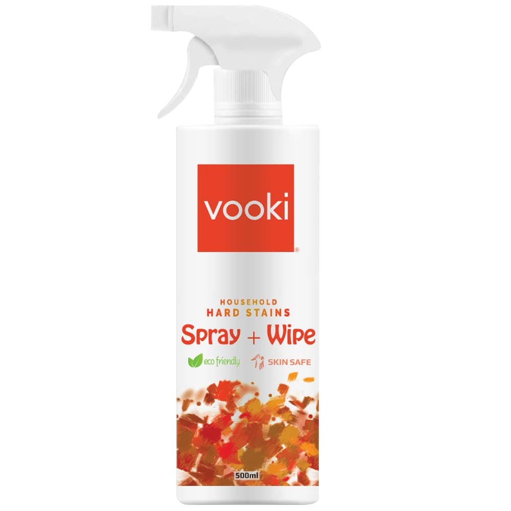 Vooki Eco-Friendly Heavy Duty All Purpose Hard Stain Cleaner and Kitchen Cleaning Spray, Removes Tough Stove, Oil, Grease, Chimney, Wall, Sink, Home and Commercial Use – 500ml