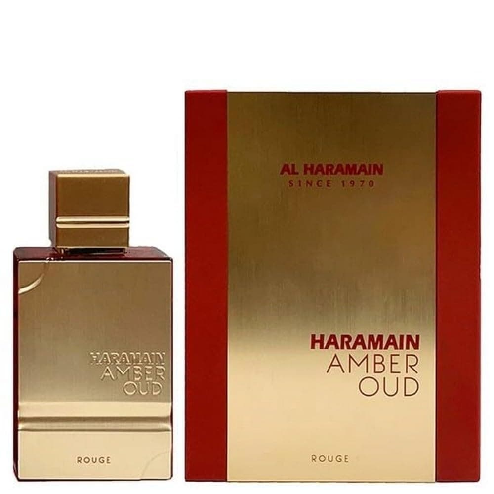 Amber Oud Rouge Eau de Parfum Spray for Men, 4 Ounce