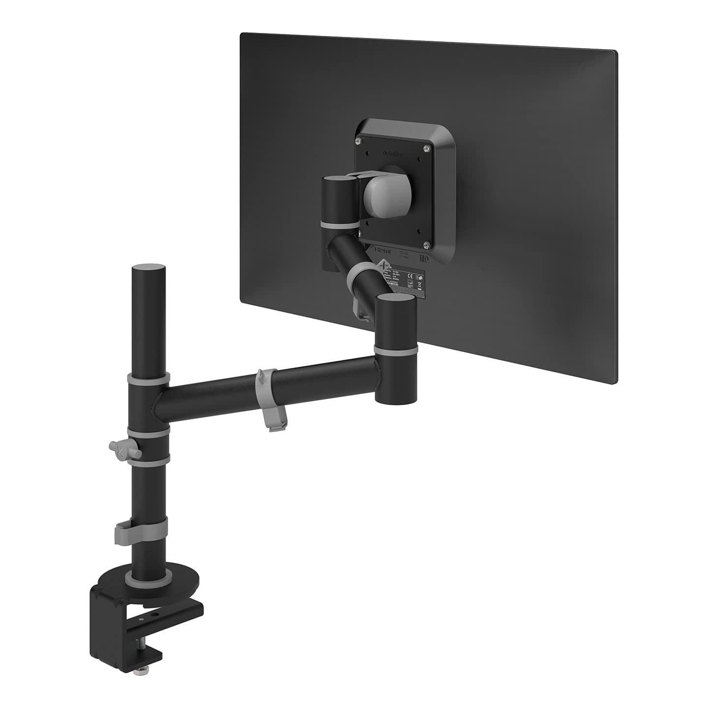 DataflexViewgo Monitor arm - Desk 123 - Flat Panel Desk mounts (75 x 75,100 x 100 mm, Foam, Steel, -50-90°, Black)