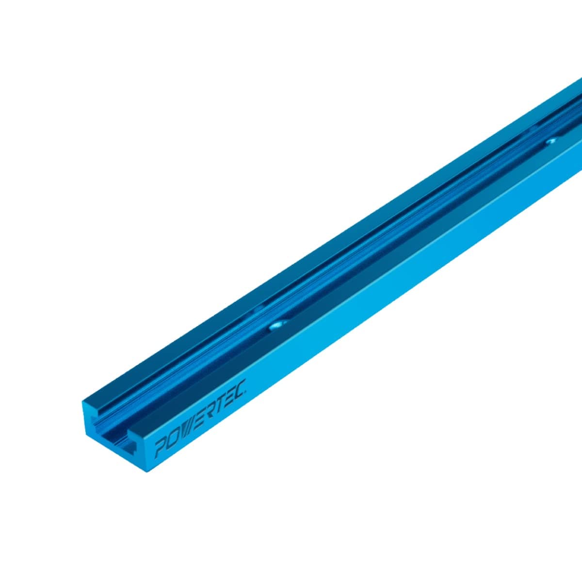 POWERTEC 71066 36 Inch Double-Cut Profile Universal T-Track with Predrilled Mounting Holes, 1PK, T Track for Woodworking Jigs and Fixtures, Drill Press Table, Router Table, Workbench