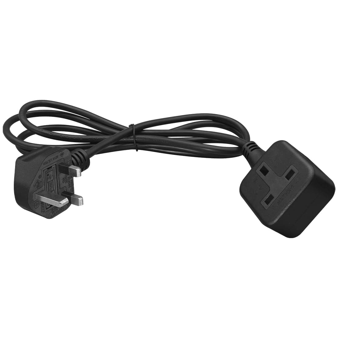 Tekit UK British Standard Power M/F Type G 3-Prong Extension Cord,UK BS1363 Ireland Plug Adapter 3 Prong Cord Extender,England Power Adapter Cable,London Travel Adapter Cord,13A/250V (1.8m/6ft)