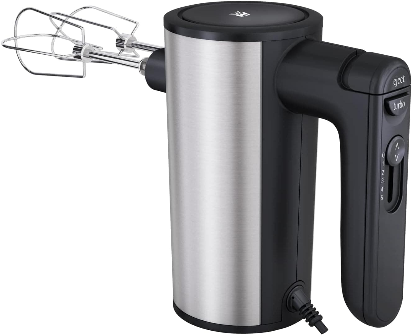 WMF Kult X Hand Mixer, 1 m, Buttons, Mix, Knead, Black, Metallic, 400 W