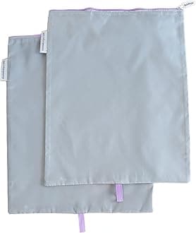 Travel Shoe Bags Set of 2 – Waterproof Shoe Bag for Travel, Gym, Storage, Packing – Lightweight Shoe Travel Bags for Suitcase, Closet, Backpack – Travel Shoe Organizer for Men and Women (Purple)