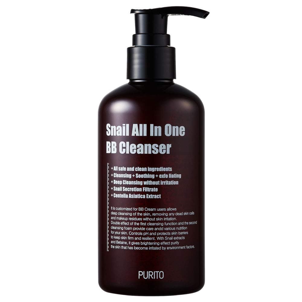 PURITO Snail All In One BB Cleanser 250ml, 8.45 fl.oz, Perfect deep cleansing, ph cleanser,specialized for bb cream and base make-up,