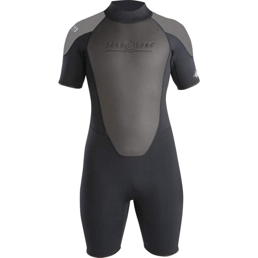 Aqua Lung Sport Mens Quantum Stretch Shorty (Black/Gray, Small)