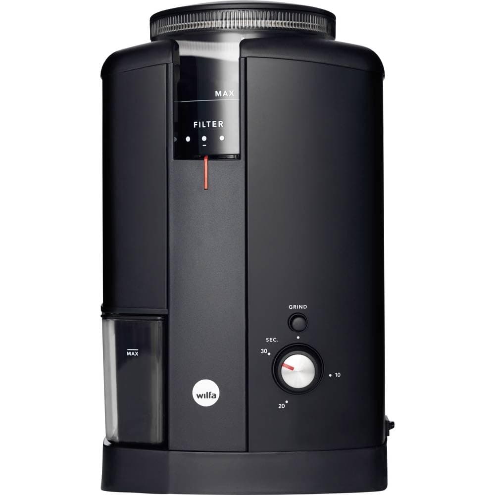 CLASSIC AROMA Coffee grinder - electric grinder with cone grinder - 34 grinding levels - bean container for 250gr coffee, black