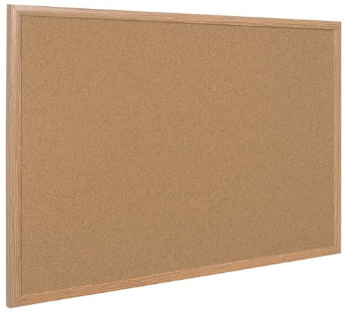 Bi-Silque SF152001233 Earth It Cork Board with Prime Frame – Eco Friendly Natural Cork Layer and Durable, 32 mm