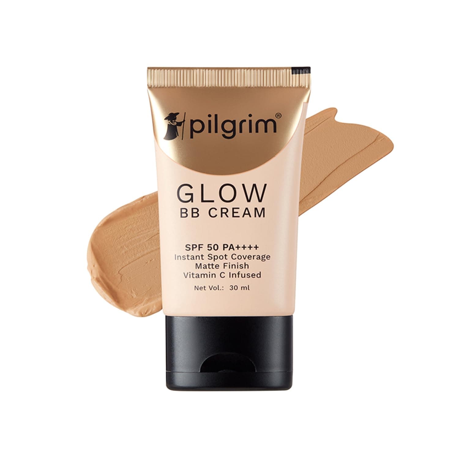 Pilgrim Beige Glow 3-IN-1 Natural BB Cream SPF 50 PA++++ With Niacinamide, Hyaluronic Acid & Vit C - 30g