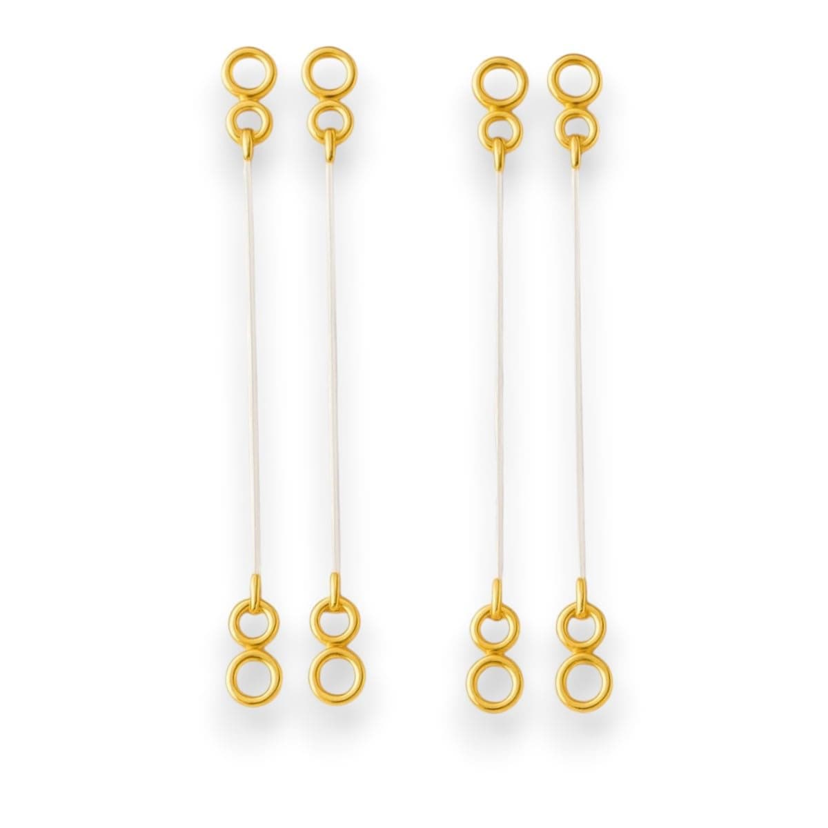 Accessher Gold Plated Invisible Transparent Stretchable Flexible and Adjustable Lightweighted Elastic Heavy Earrings Support Ear Chains for Women and Girls (Pack of 6)