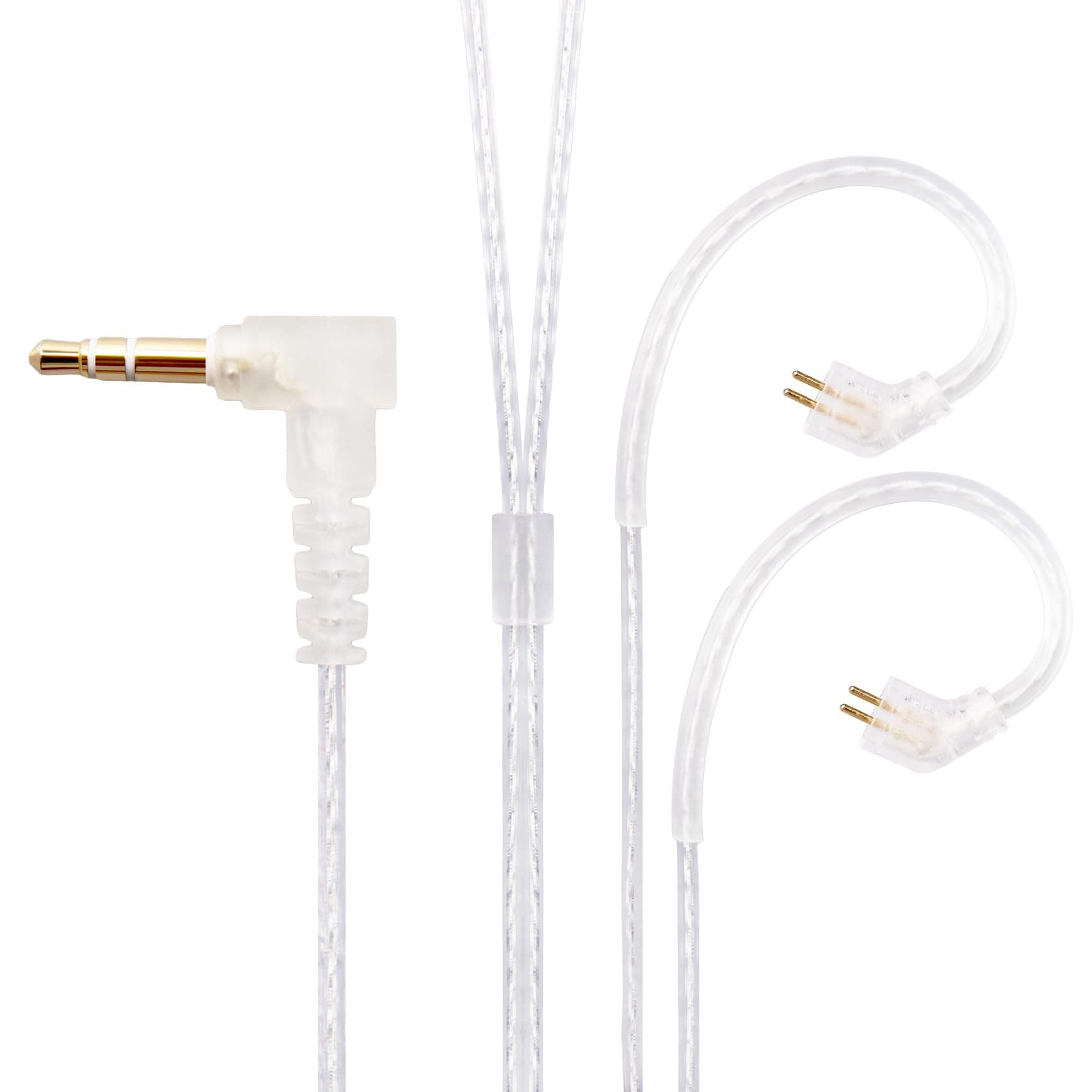 CCZ Melody Earphone Upgraded Cable TFZ Silver Plated Detachable Cable 3.5mm Gold-Plated Replacement Earphone Wire Corded for CCZ DC02/DC03/Coffee Bean (TFZ PIN, with Mic)