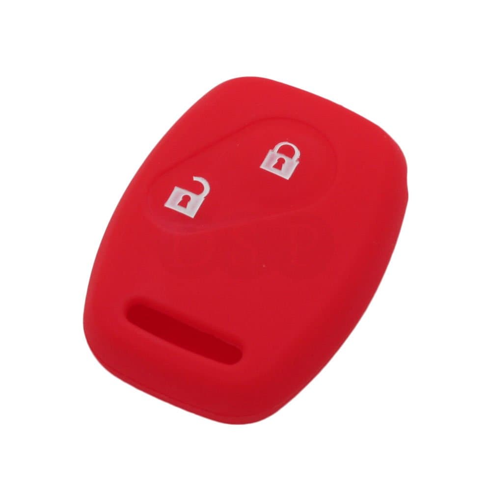 Silicone Cover Protector Case Holder Skin Jacket Compatible with HONDA 2 Button Remote Key Fob CV9200 Red