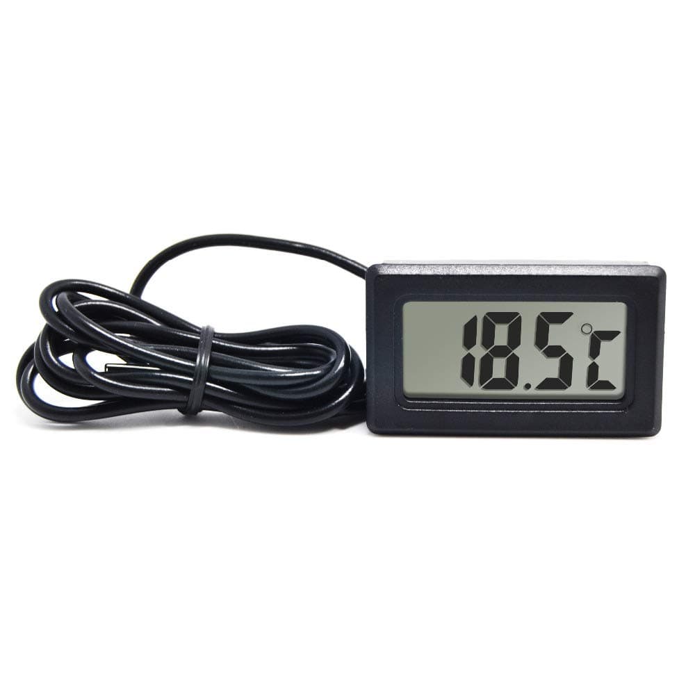 ApTechDeals Portable Pocket Wired Mini Digital LCD Electronic Temperature Meter Sensor (Black)