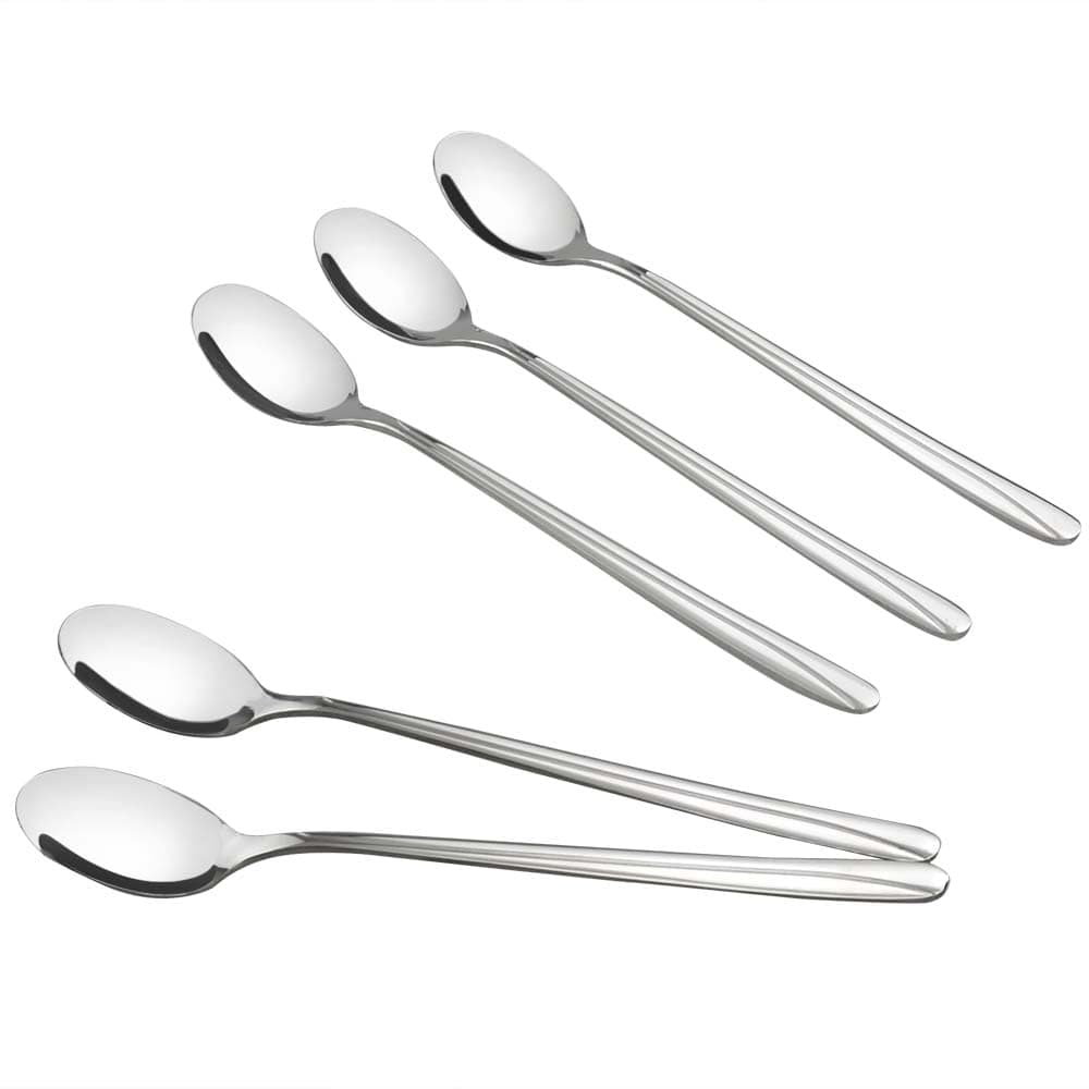 Anbers 12 Pieces Long Handle Spoon, Stainless Steel Ice Tea Spoon Milkshake Spoon