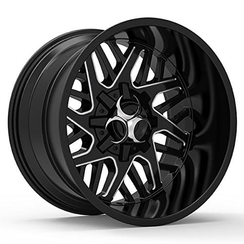 Toxic LETHAL 302 Gloss Black/Milled Wheel Finish (20 x 12. inches /8 x 165 mm, -51 mm Offset)