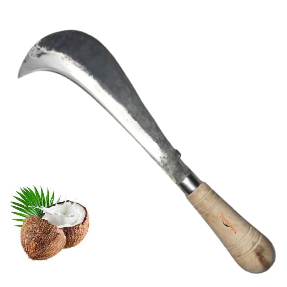 TGH Traditional Handmade Bill Hook - Multipurpose Iron Kitchen Knives Coconut Cutting Aruval Agriculture Knife