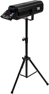 230W Stage Spotlight, LED Follow Spot Light Dual Control Spotlight Stage Light with Bracket, Adjustable Aperture DJ Wash Light, Muticolor Electronc Light for Theatres/Concerts (HY-H10 230W)