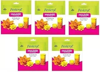 Modelistic Fevicryl Mould It Clay for Modelling/Sculpting, Air Dry Clay for Art and Craft, Gift for Artists, Students, Children (Set of 5) Each/1 Packet Contain 50 g of Mould it Clay