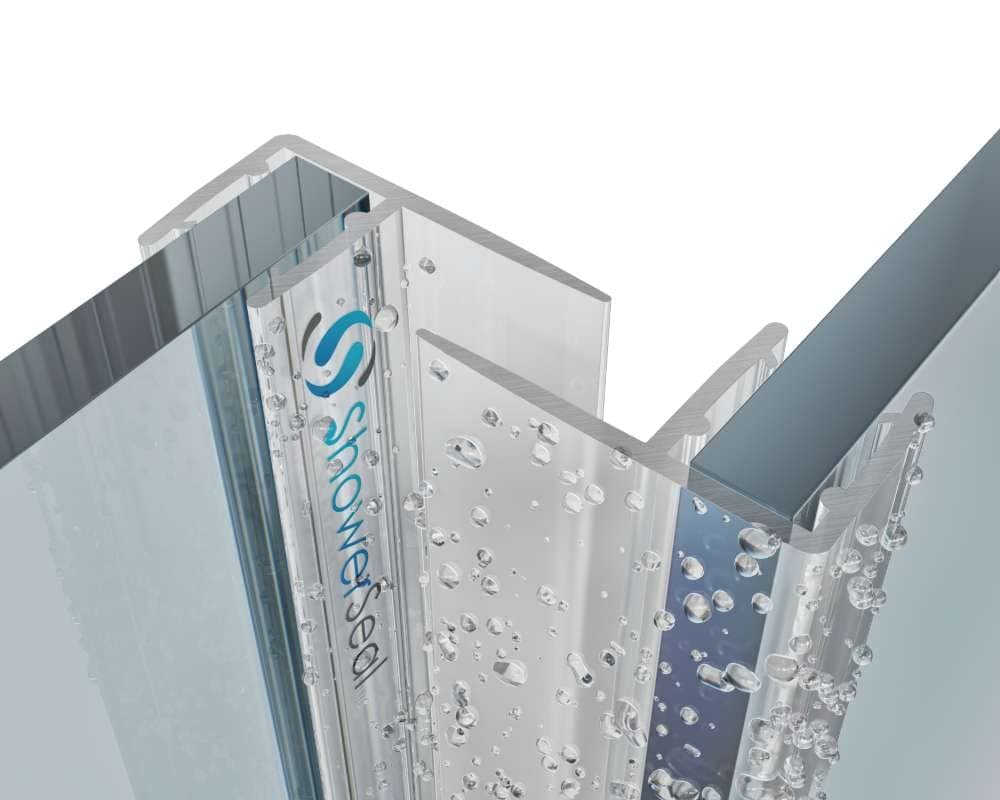 Vertical Shower Seals 4-6mm Glass | Suitable for Curved Quadrant and Slider Doors | 8mm 12mm 16mm or 25mm deep Fins | Fits 4-6mm Glass Thickness | 2 x 2 metre Long Strips (12mm)