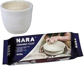 Artline Nara Ceramic Clay 500 Grams of White Colour in Printed Foil Bag | Easy to Shape | Ideal for Pottery & Sculpting