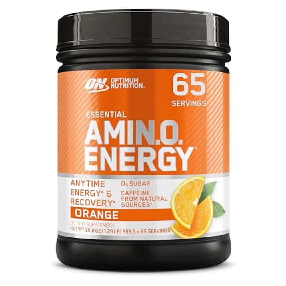 Optimum Nutrition Amino Energy - Pre Workout with Green Tea, BCAA, Amino Acids, Keto Friendly, Green Coffee Extract, Energy Powder - Orange Cooler, 65 Servings (Packaging May Vary)