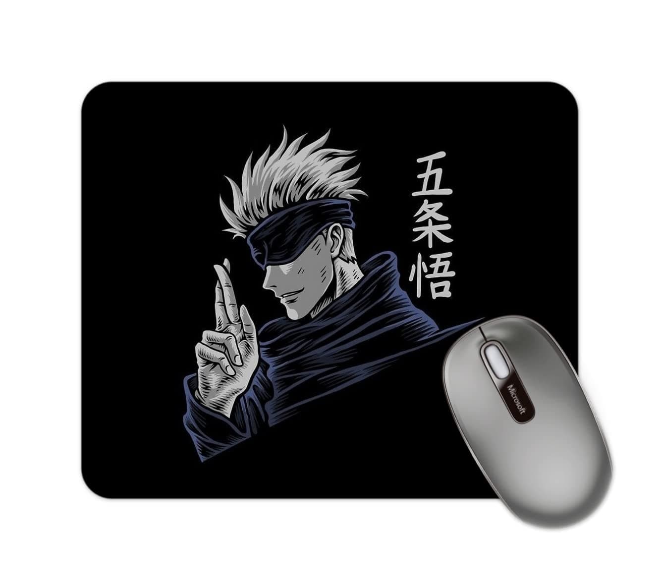 Darkbuck Anime Mouse Pad for Laptop Desktop PC Gaming Mousepads Rubber Base with Anti Skid Smooth Surface (22 cm x 18 cm) Gojo Satoru Mousepad