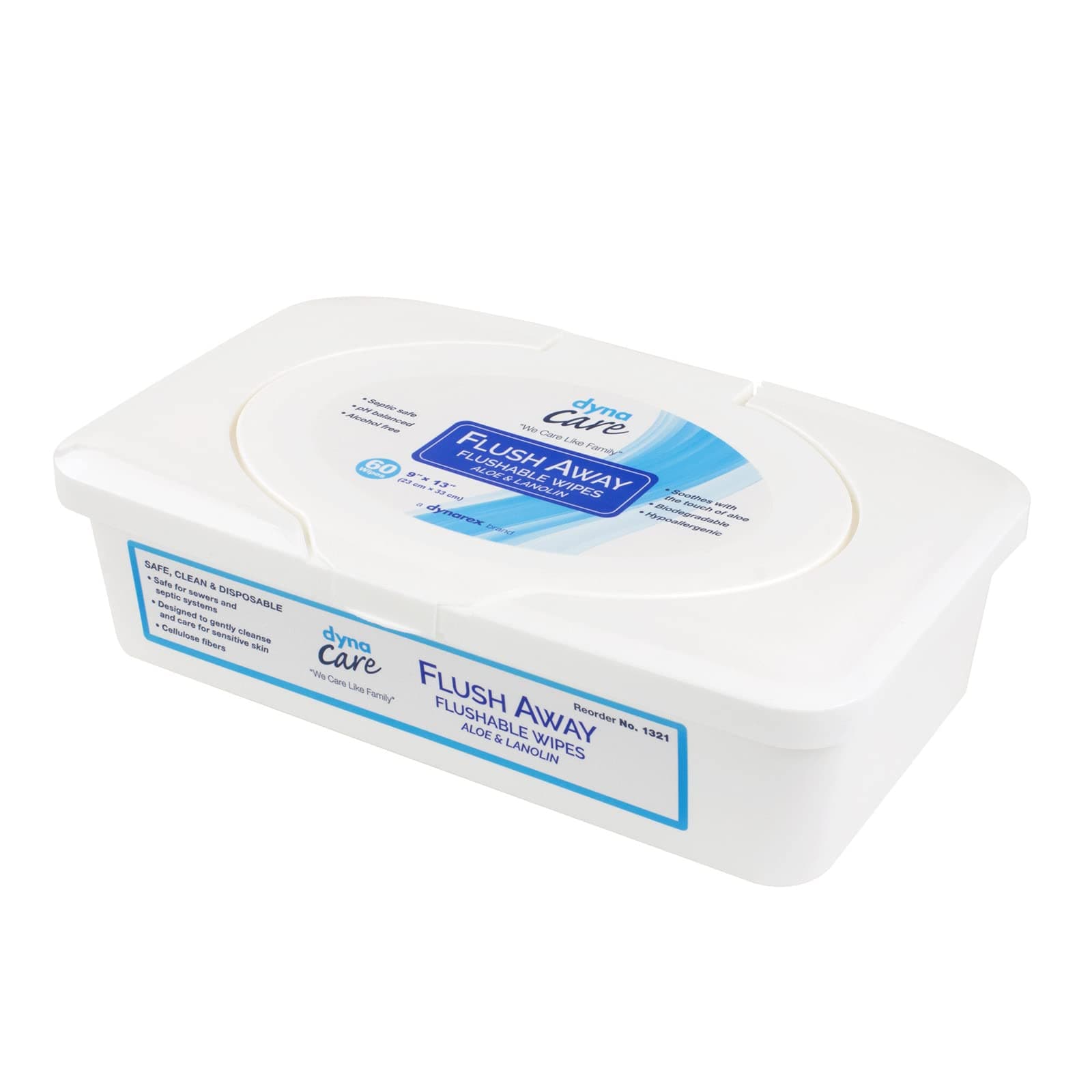 Flush Away Flushable Wipes Biodegradable Adult Tub Pack - Pack of 60