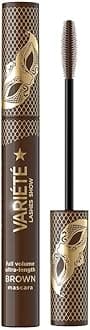Variété Brown Volumizing and Lengthening Mascara - Long-lasting, Clump-Free, Precision Silicone Brush, Ideal for Light Lashes