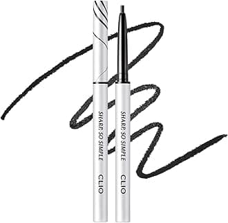 CLIO Sharp So Simple Waterproof Pencil Liner, 2mm Ultra Slim Precision Tip, Smooth Tug Free Glide, Smudge Resistant Long Wear Formula, Clean Eye Definition, Easy Control For Daily Makeup (001 Black)