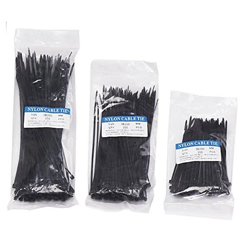 Hardware Fasteners Cable Zip Ties, 4 6 8 Inches, 300 Pieces