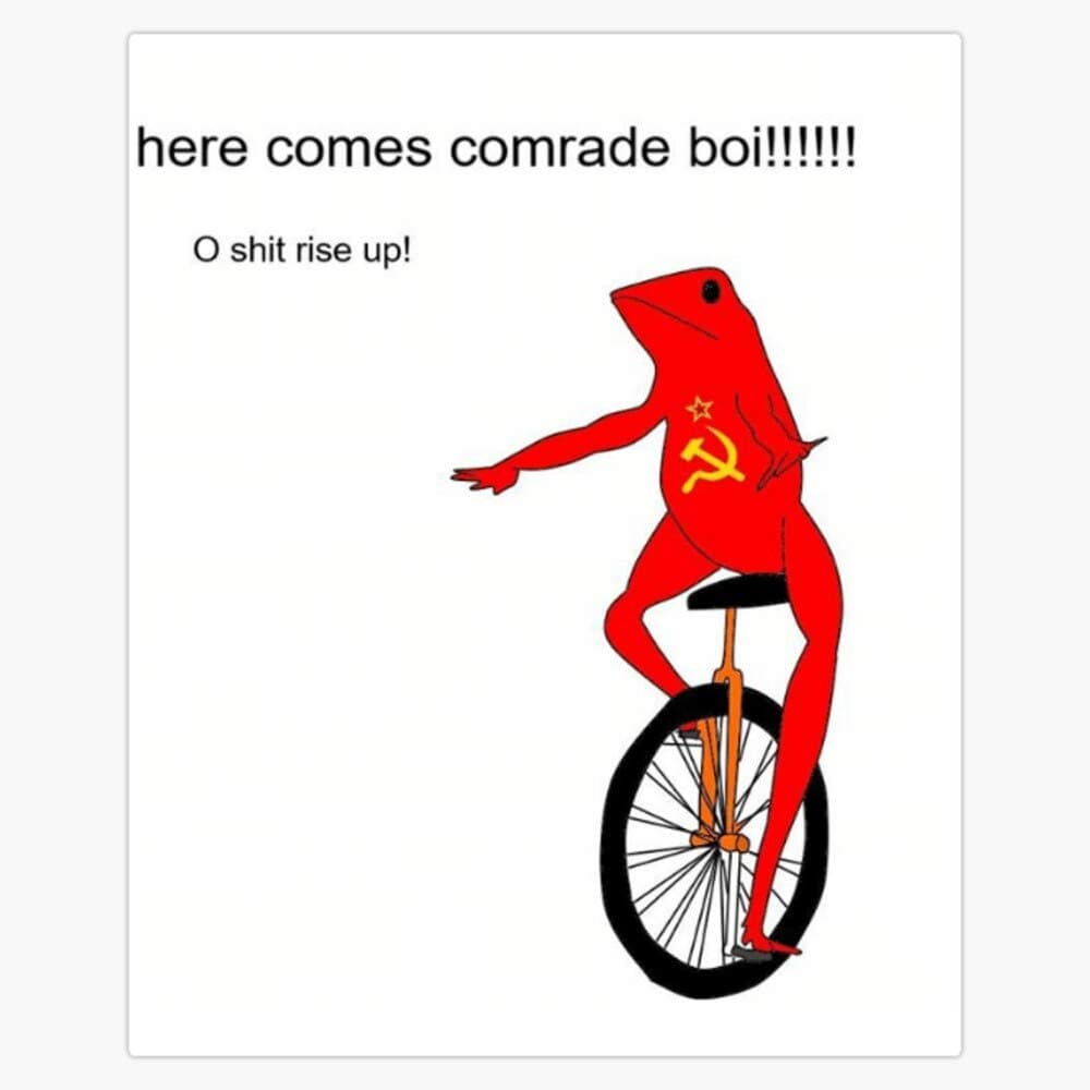 Here Come Dat Boi Communism Sticker Sticker Vinyl Bumper Sticker Decal Waterproof 5"