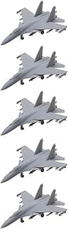 5PCS Su-37 Flanker-F Fighter Aeroplane DIY Model 1/2000-1/350 Scale Fighting Plane Mould Uncolored Aircraft Part for Military Model Collection(1/2000 (9mm))