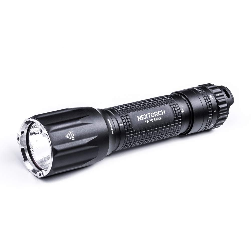 NEXTORCH LED Tactical Flashlight 2100 High Lumens, Powerful Emergency Rechargeable Bright Flashlight with 5 Modes & Strobe & Ceramic Bead Broken Window, for Outdoor Use Enforcement, Hiking, Camping