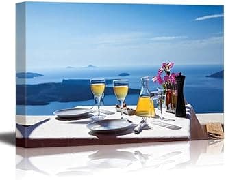 Canvas Prints Wall Art - Beautiful Trees and Green Grass in a Park in The Summer Morning | Modern Wall Decor/Home Art Stretched Gallery Canvas Wraps Giclee Print & Ready to Hang (32" x 48", Santorini)