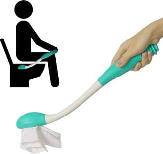 Toilet Aid Wiper Self Assist Bathroom Bottom Butt Wipe Helper Wand Long Reach Comfort Wipe Tool Paper Tissue for Pregnant After Surgery Seniors Arm Handicap Bariatric