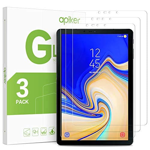 apiker [3 Pack] Galaxy Tab S4 Screen Protector, Tempered Glass Screen Protector for Samsung Galaxy S4 10.5 Inch - Work with S Pen