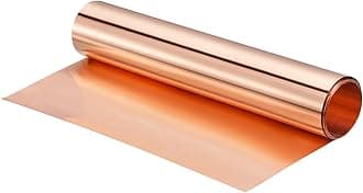 uxcell Copper Sheet Roll 3500mm x 300mm x 0.05mm, 99.9% Pure Copper Strip Copper Flashing Metal Foil Plate for Electricity DIY Projects (Multiple Sizes)