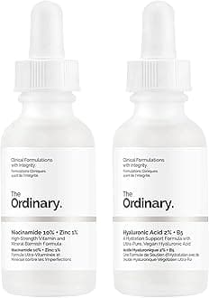 The Ordinary Hyaluronic Acid with 2% + B5 (30ml) and The Ordinary Niacinamide 10% + Zinc 1% (30ml) Bundle Face Care Set