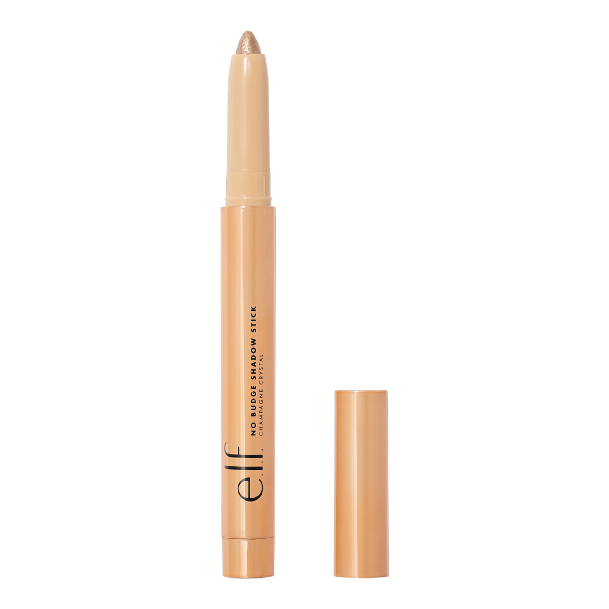 - No Budge Shadow Stick, Long-Lasting Cream Eyeshadow Stick For High-Pigment, Metallic Color, Vegan & Cruelty-Free, Champagne Crystal